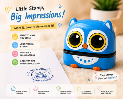 Personalized Kids Name Stamp for Clothes | Waterproof Self-Inking Fabric Stamp
